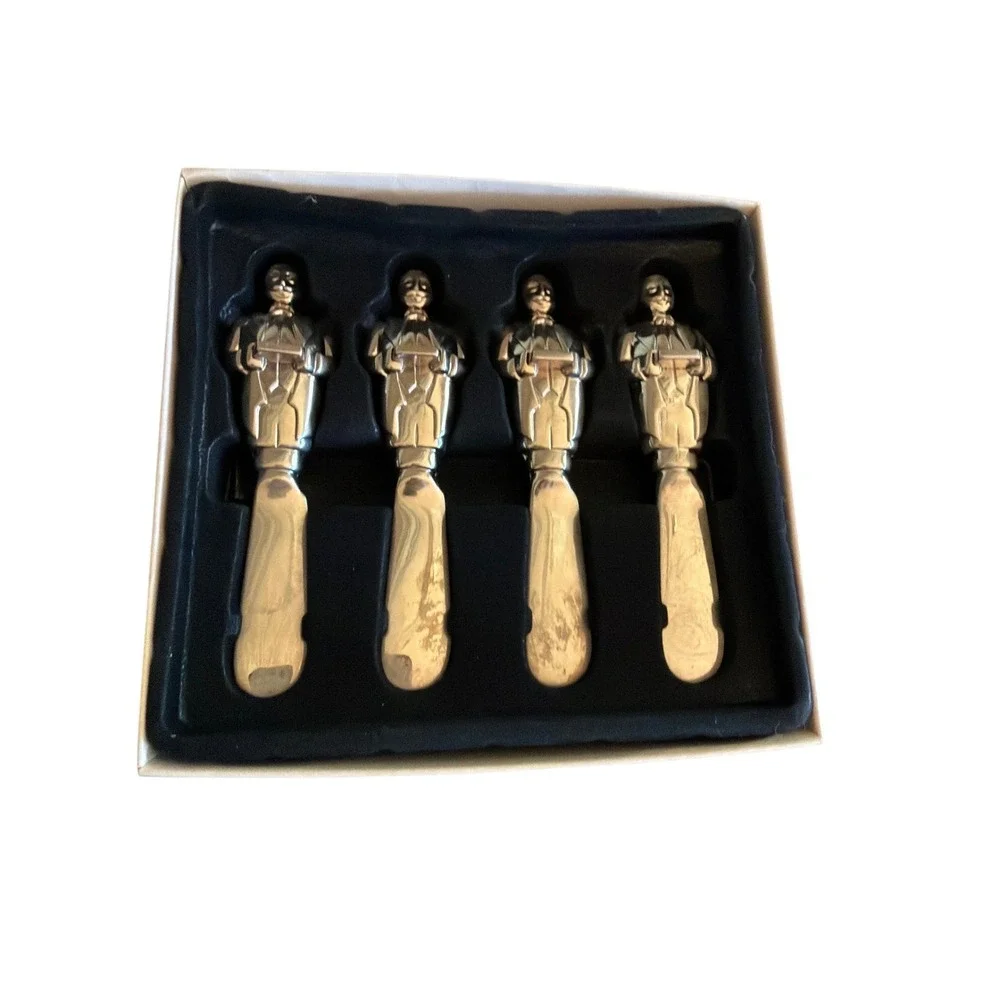 Lenox Cheese Spreaders Silver Butler's Pantry At Your Service Set of 4 Figural